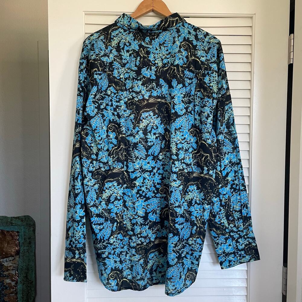 Coniglio Palm Beach Gulf Coast Poinciana Button Down 8 Vacation Resortwear Boho - Picture 3 of 13